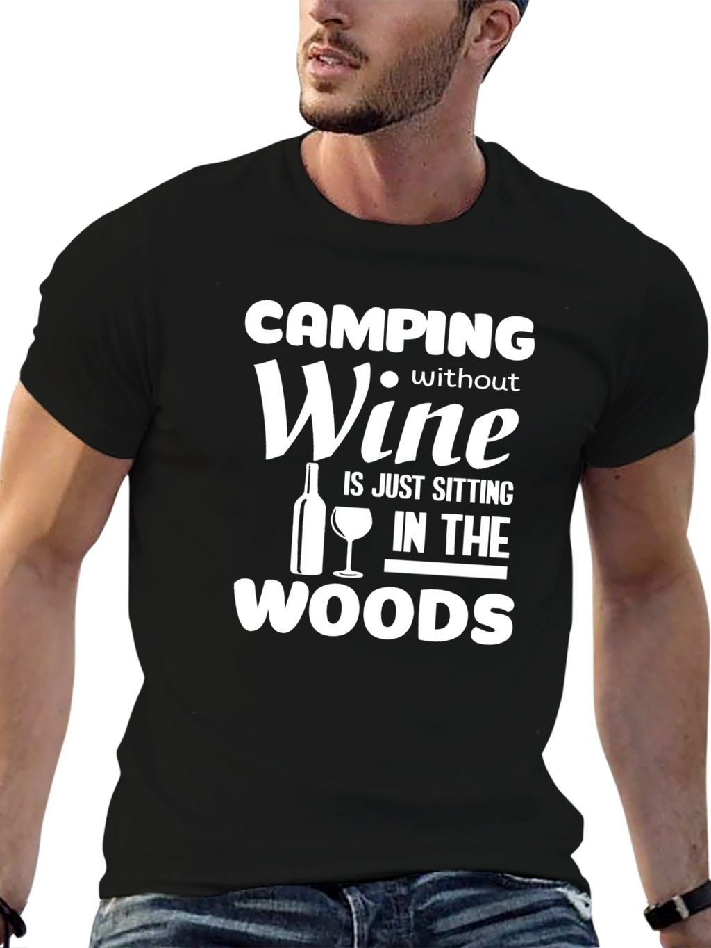 Camping Without Wine Funny T-Shirt
