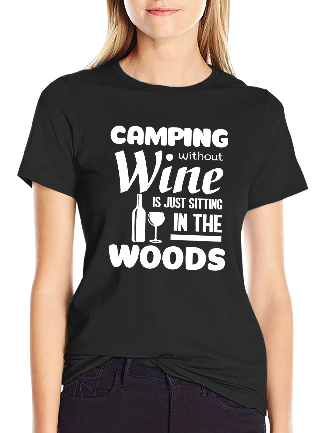 Camping Without Wine Funny T-Shirt