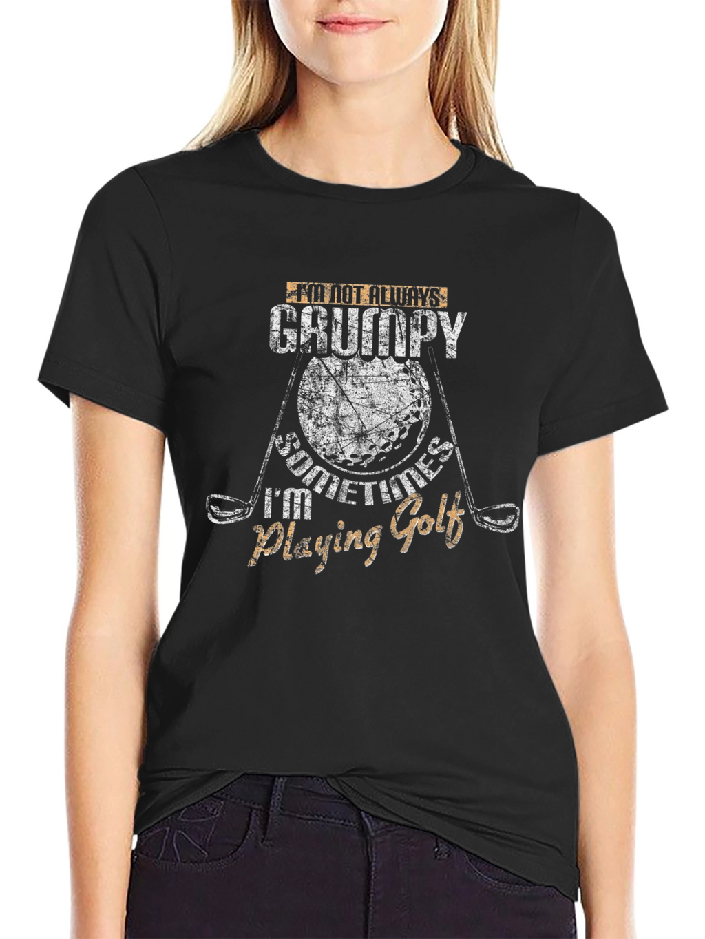 Grumpy Golfing T-Shirt - Novelty Graphic Tee