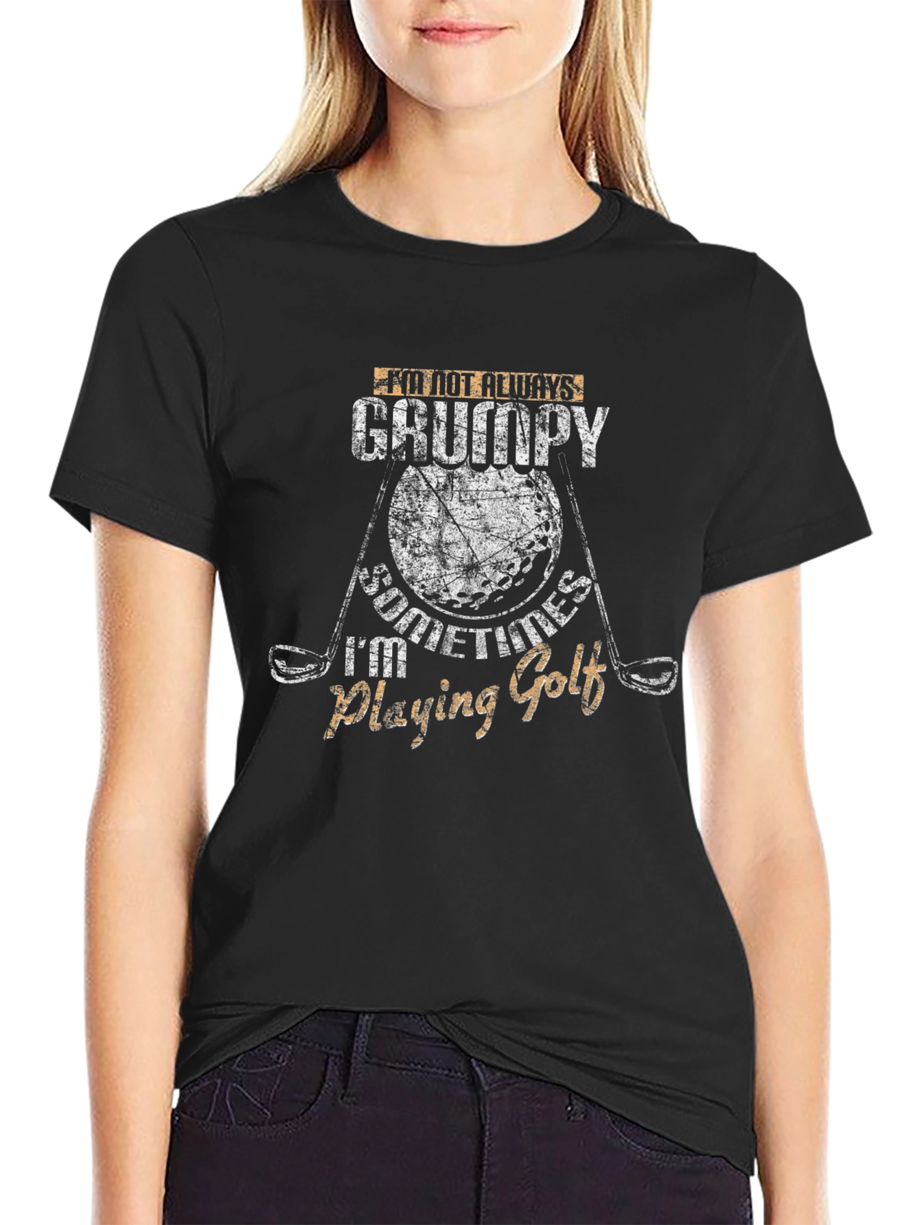 Grumpy Golfing T-Shirt - Novelty Graphic Tee