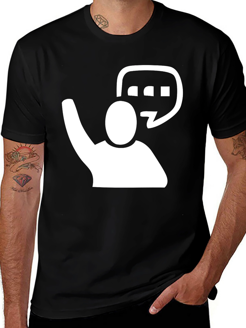 Raise Your Hand T-Shirt - Black