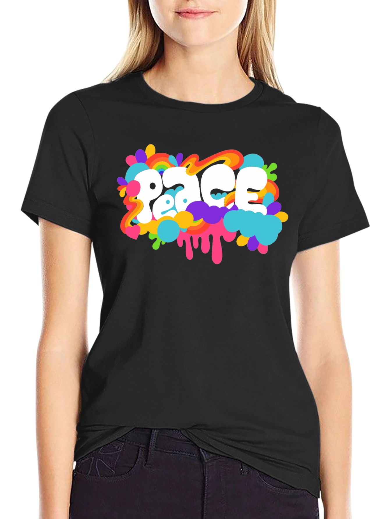 Peace T-Shirt Colorful Retro Design