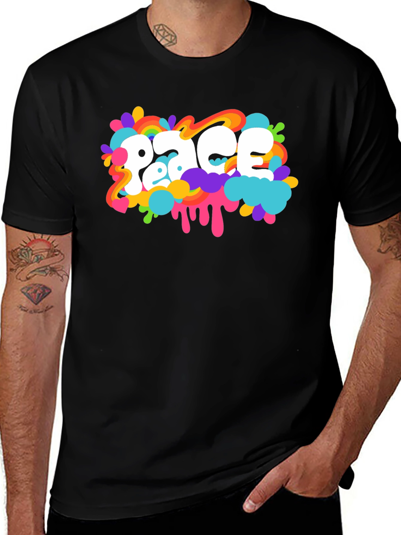 Peace T-Shirt Colorful Retro Design