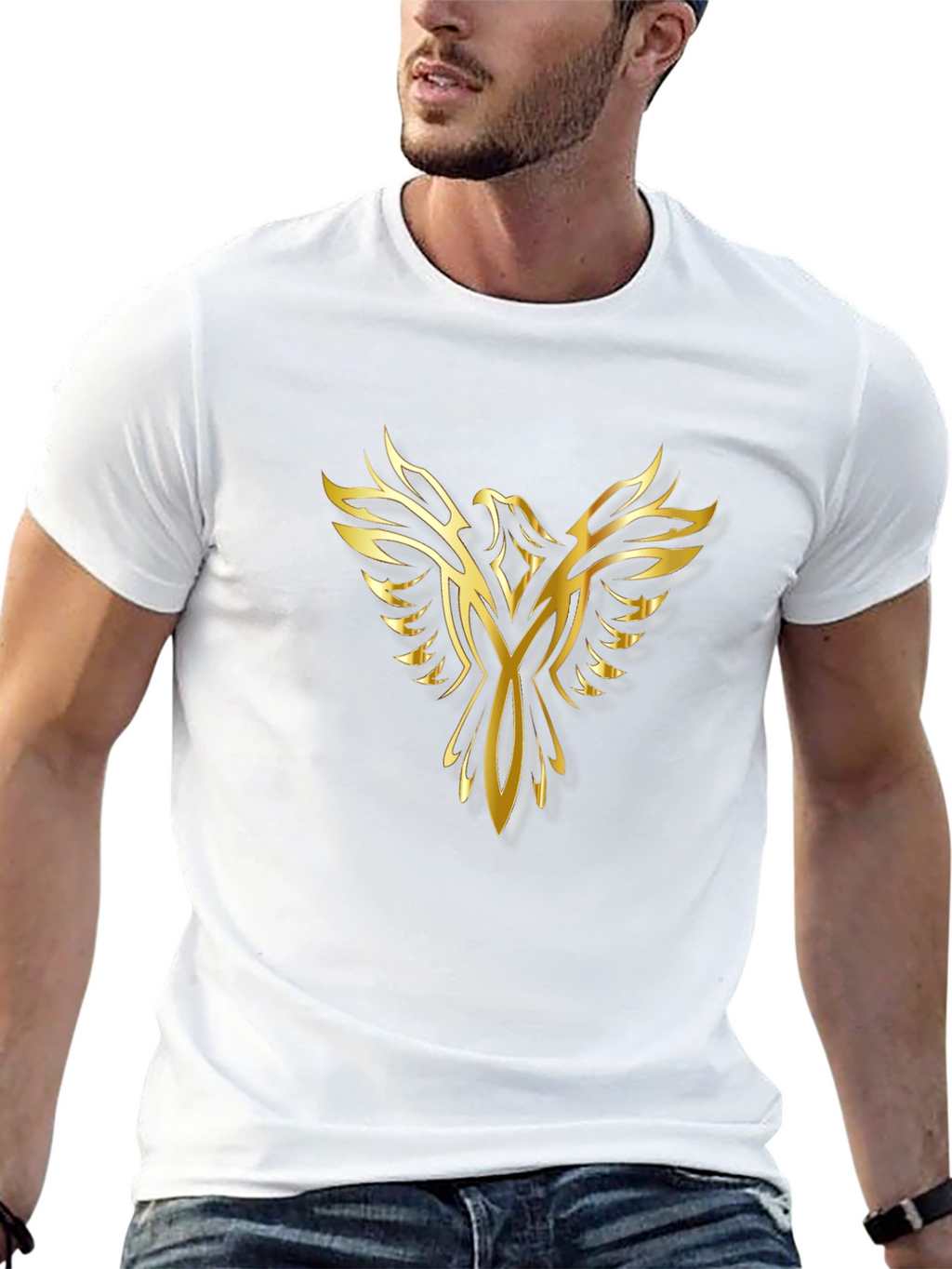 Golden Phoenix Black T-Shirt
