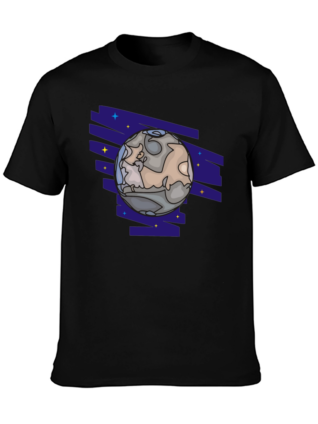 Planet Graphic T-Shirt - Black Cotton Tee