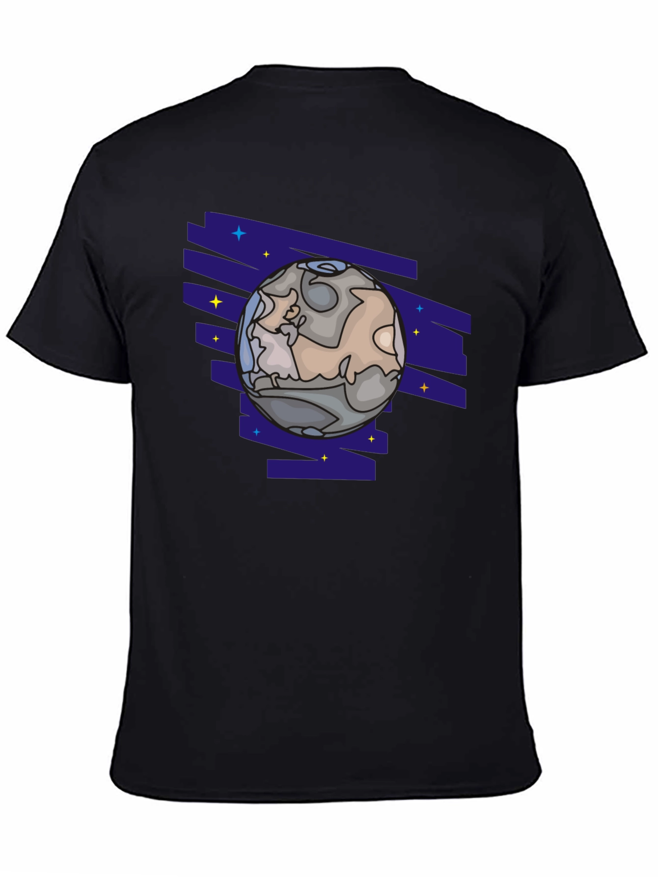 Planet Graphic T-Shirt - Black Cotton Tee