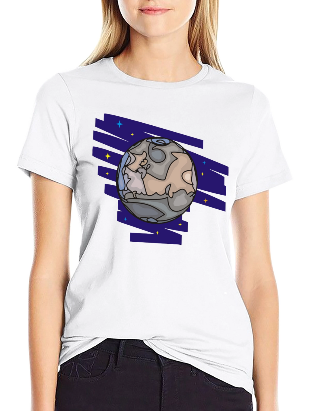 Planet Graphic T-Shirt - Black Cotton Tee