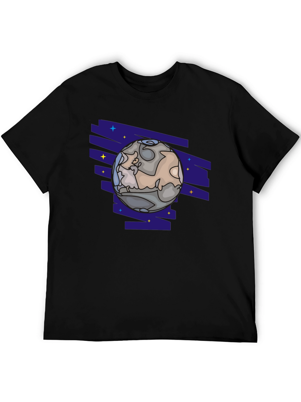Planet Graphic T-Shirt - Black Cotton Tee