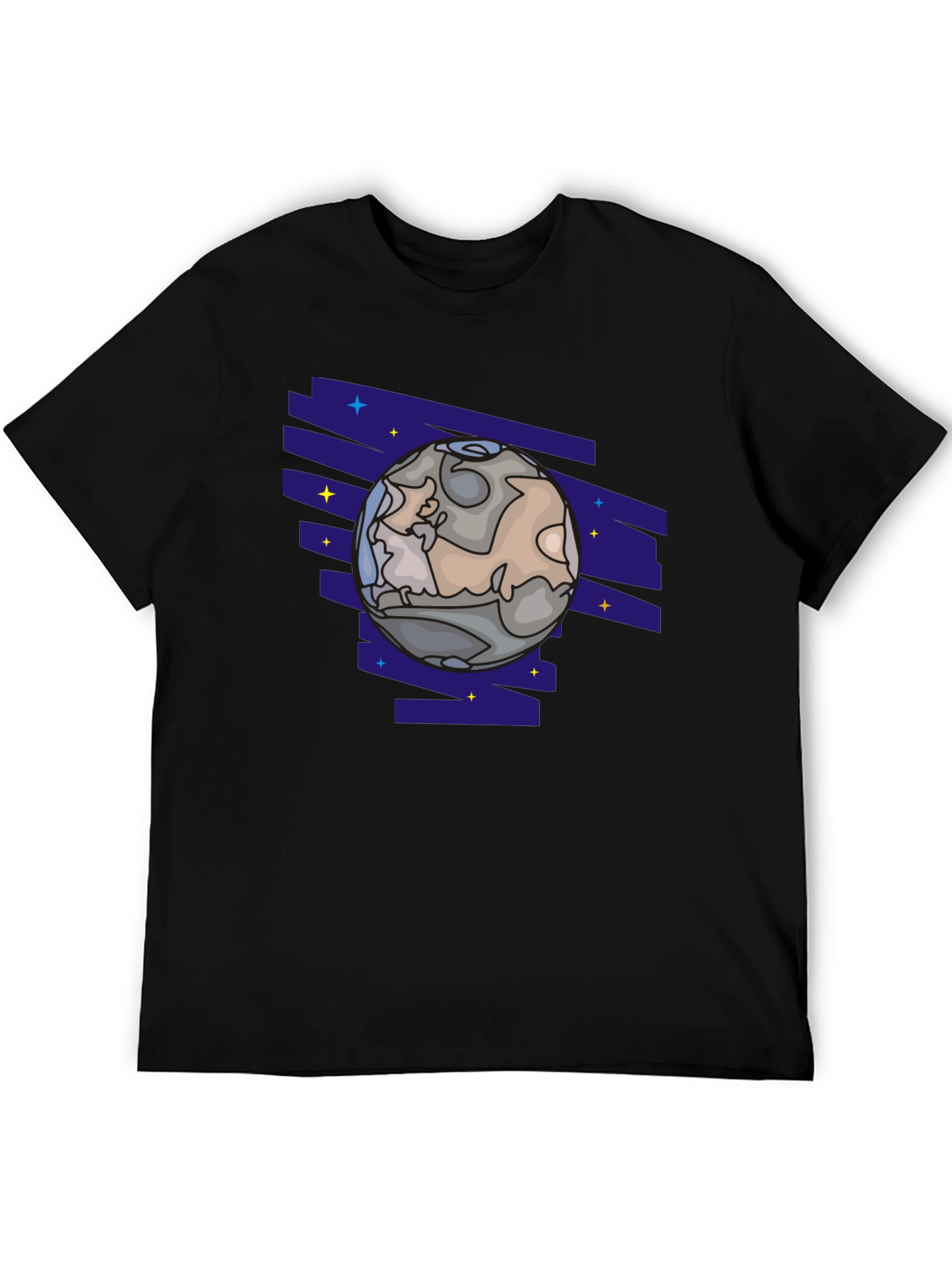 Planet Graphic T-Shirt - Black Cotton Tee