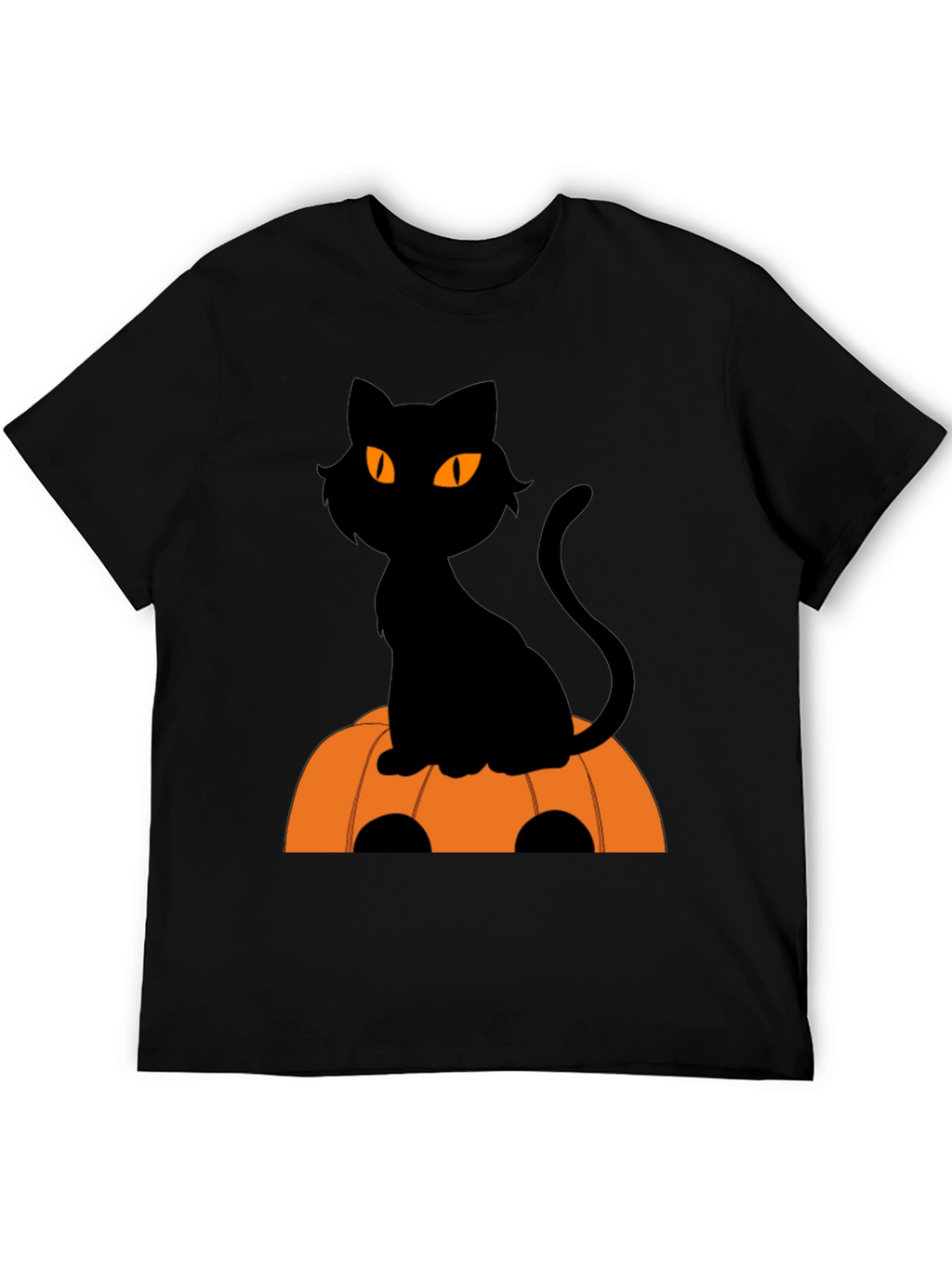 Halloween Black Cat Pumpkin T-Shirt