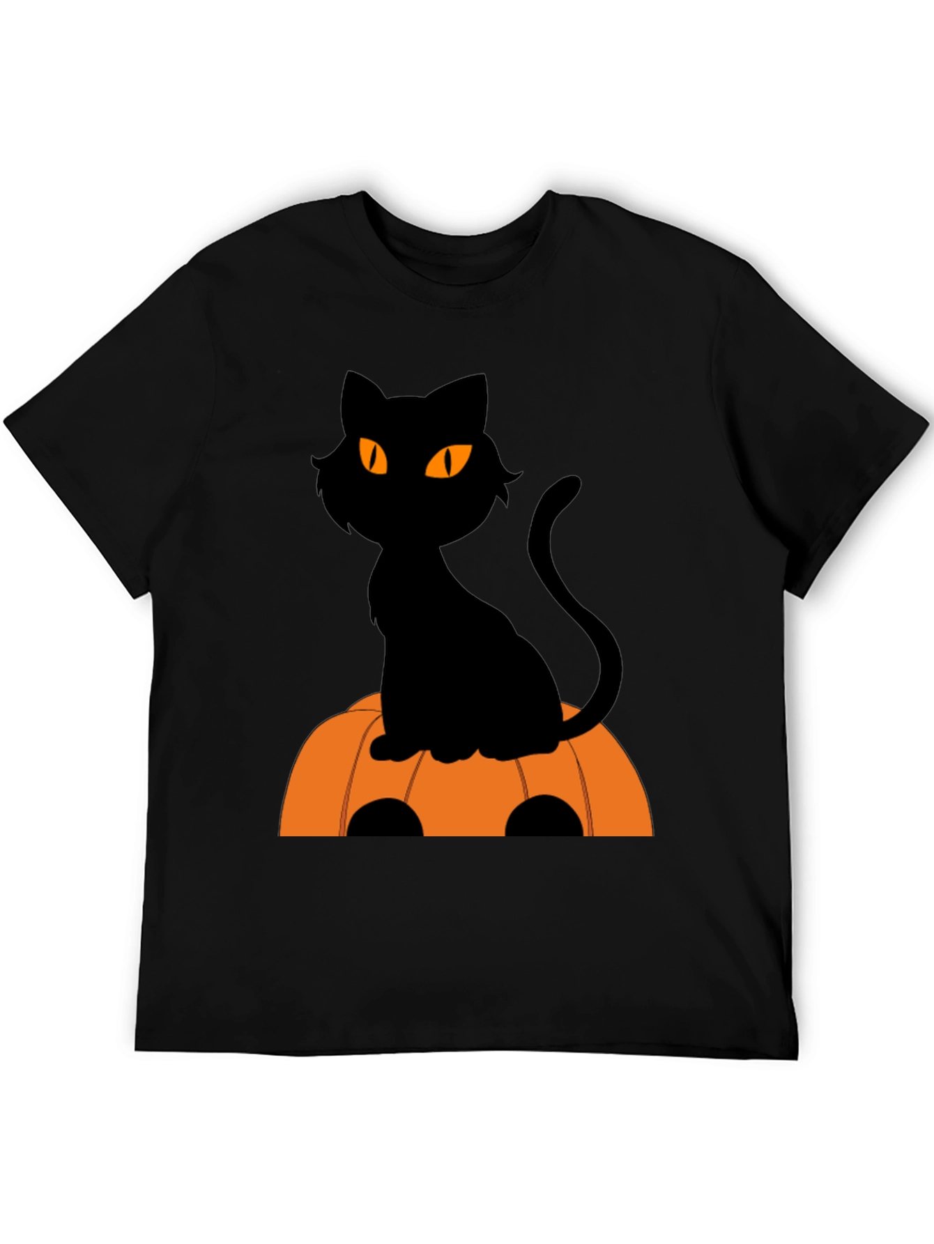 Halloween Black Cat Pumpkin T-Shirt
