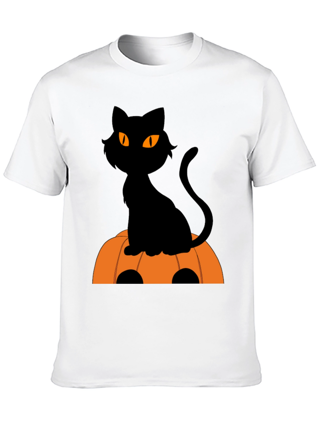 Halloween Black Cat Pumpkin T-Shirt