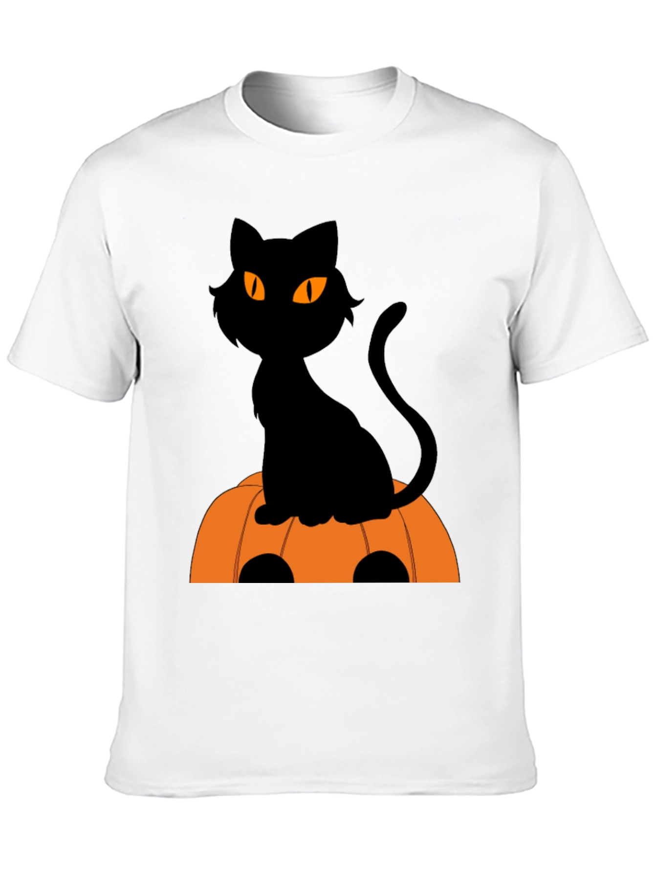 Halloween Black Cat Pumpkin T-Shirt