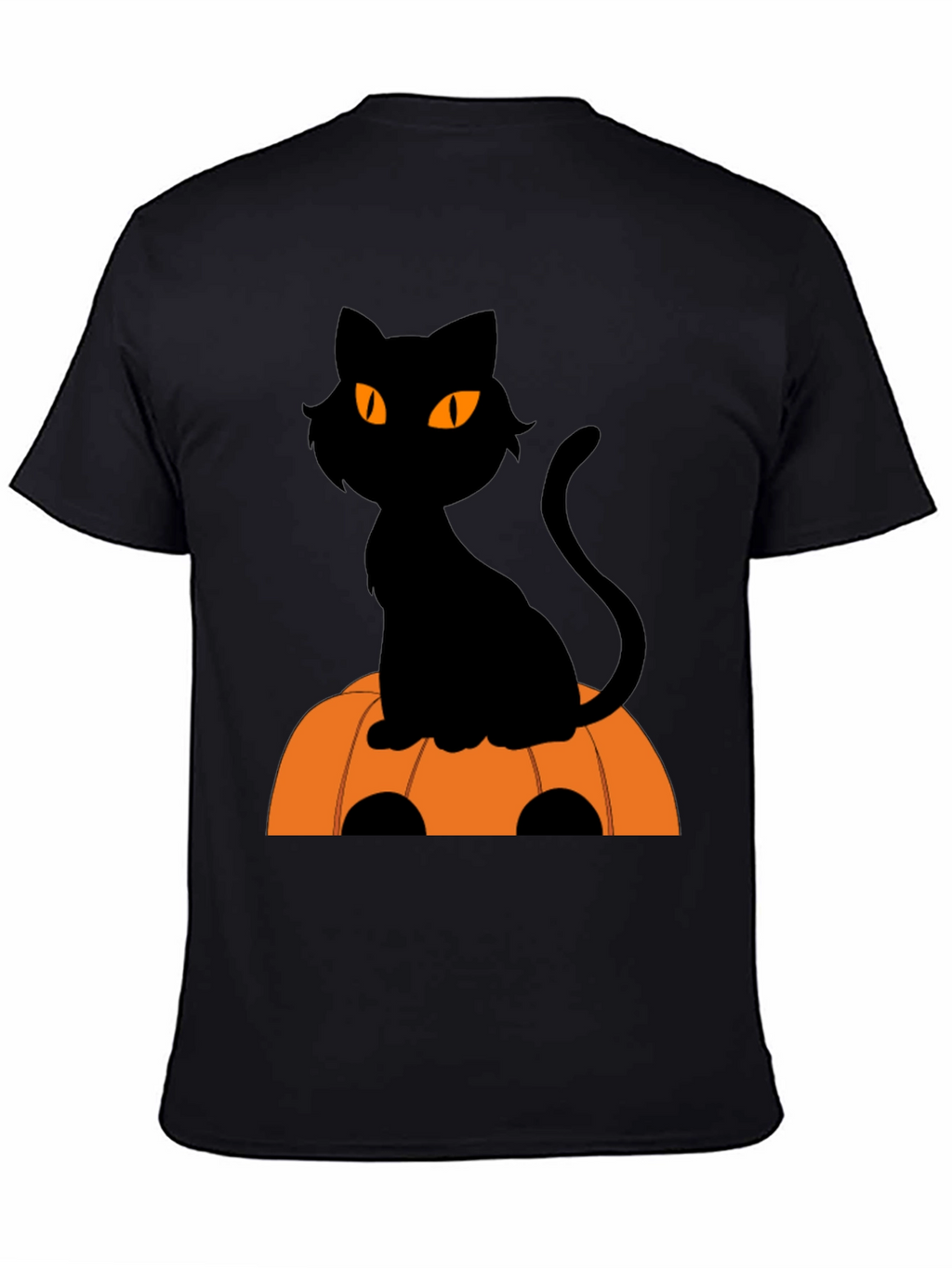 Halloween Black Cat Pumpkin T-Shirt
