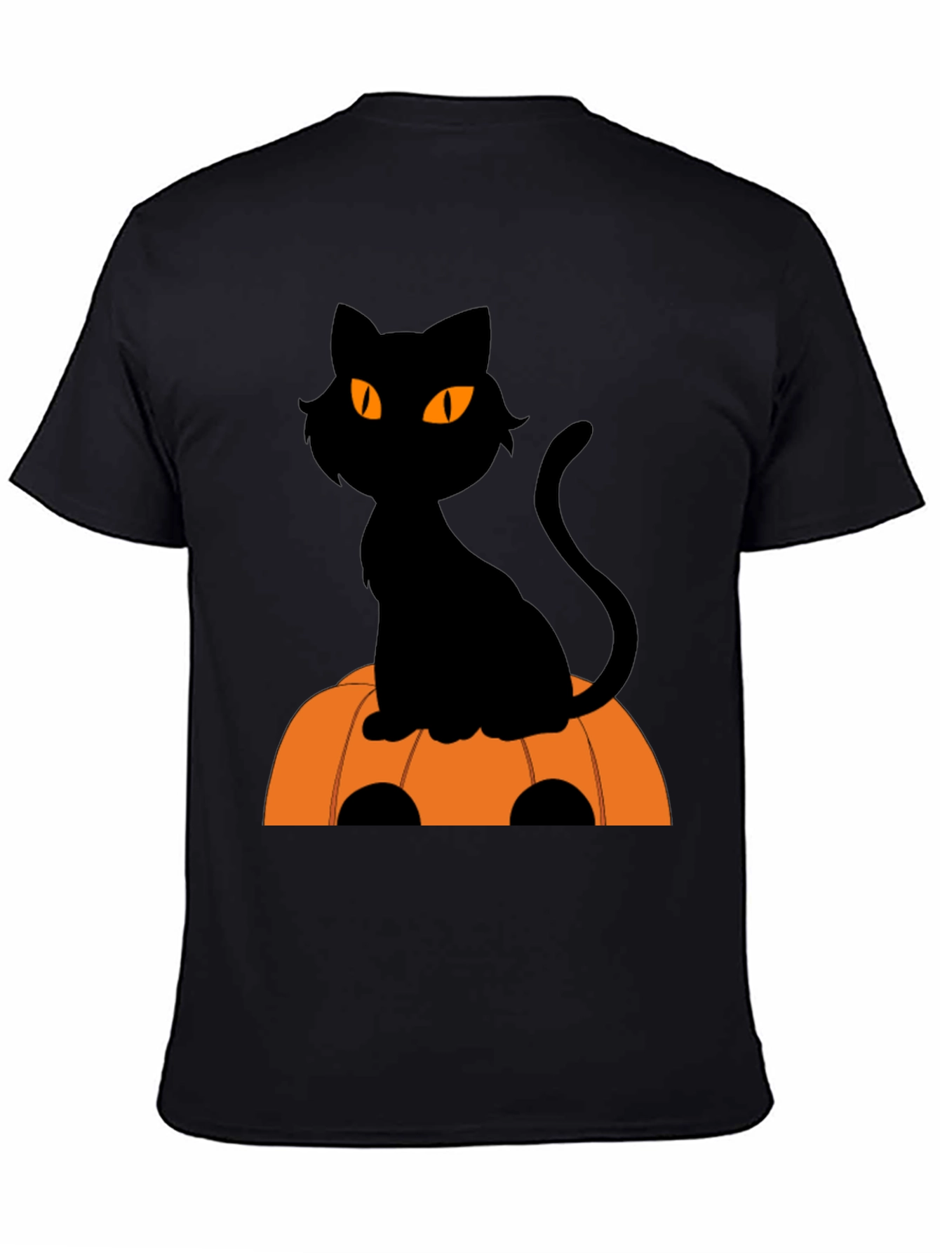 Halloween Black Cat Pumpkin T-Shirt