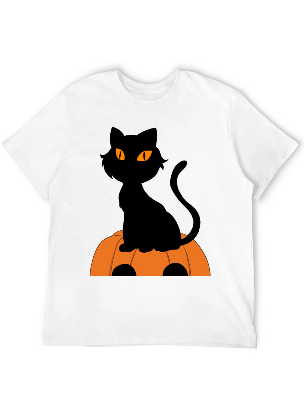 Halloween Black Cat Pumpkin T-Shirt