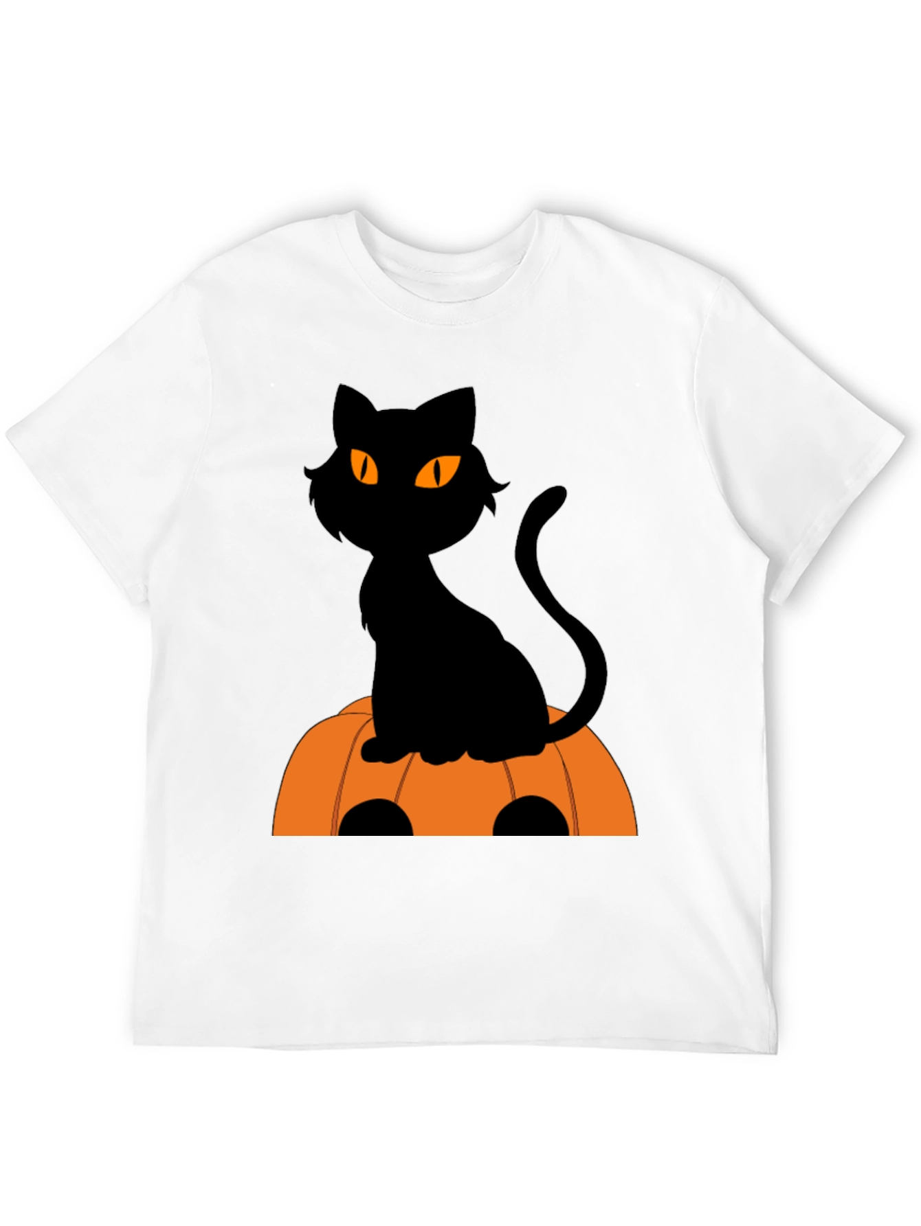 Halloween Black Cat Pumpkin T-Shirt