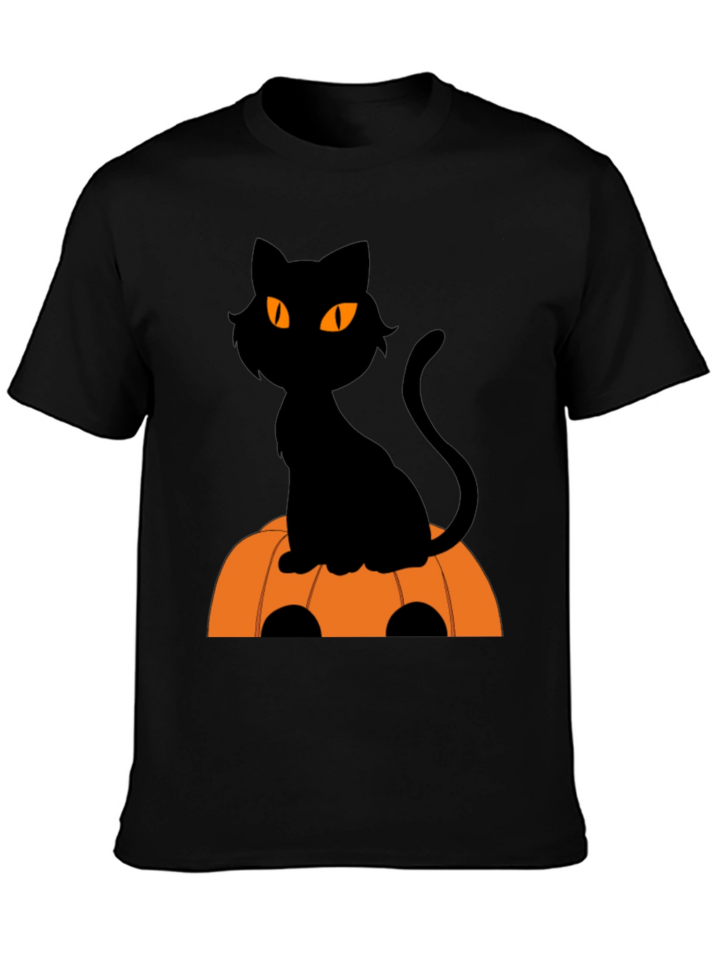 Halloween Black Cat Pumpkin T-Shirt