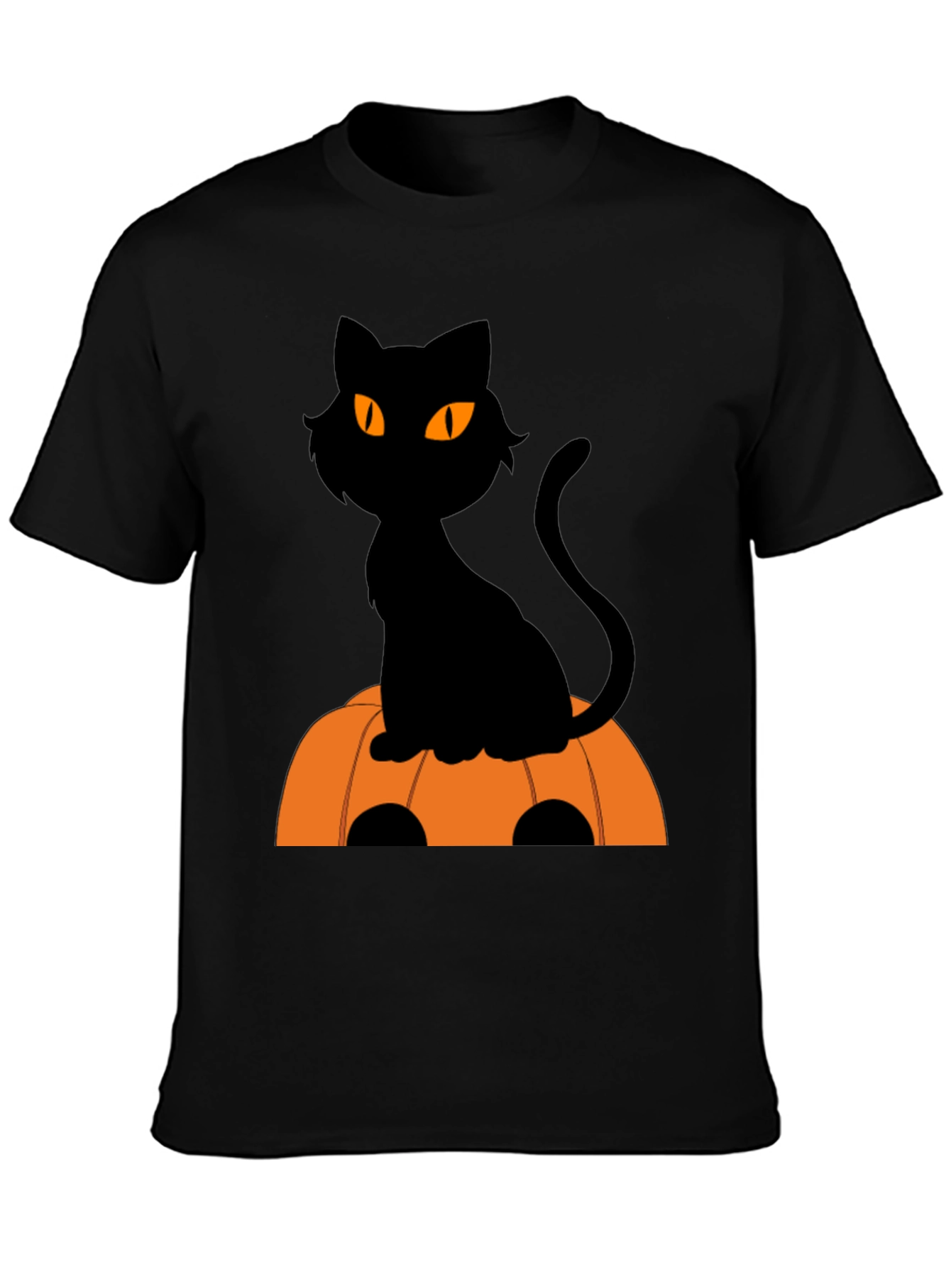 Halloween Black Cat Pumpkin T-Shirt
