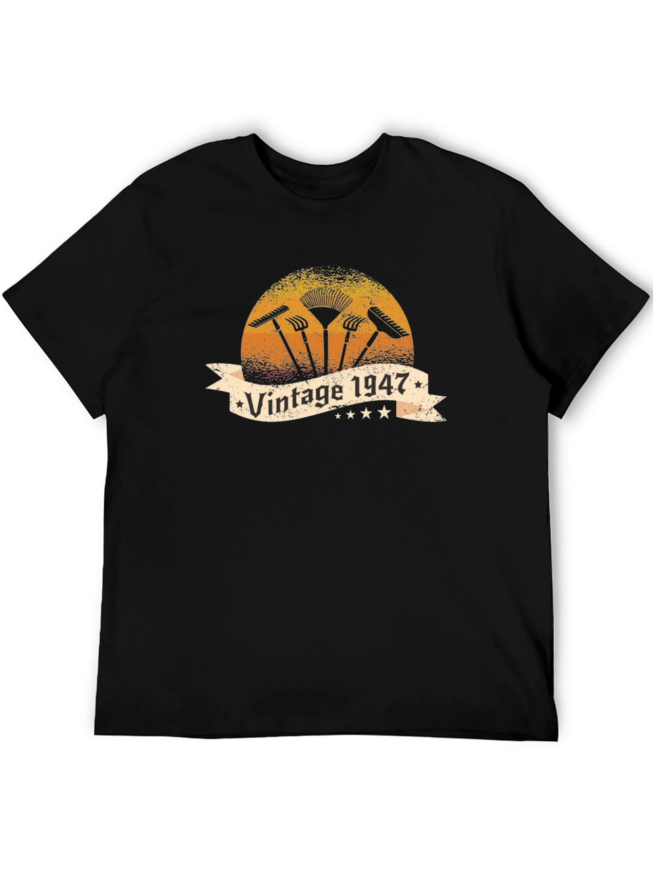 Vintage 1947 Gardening T-Shirt - Black