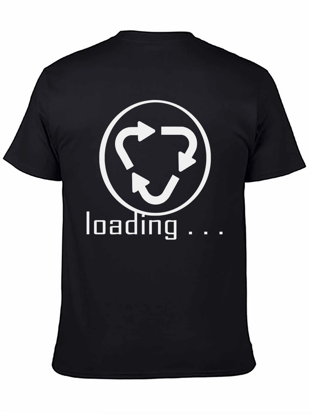 Loading Recycle Symbol Graphic Tee - Black Cotton T-Shirt