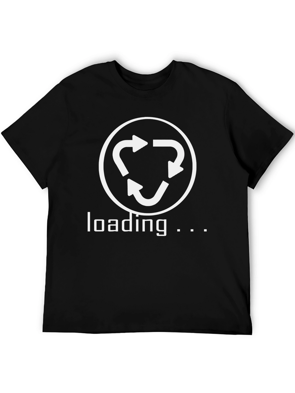 Loading Recycle Symbol Graphic Tee - Black Cotton T-Shirt