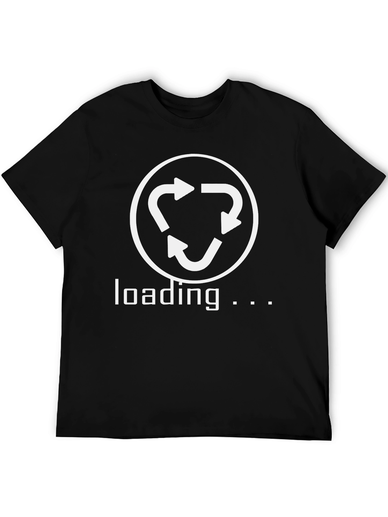 Loading Recycle Symbol Graphic Tee - Black Cotton T-Shirt