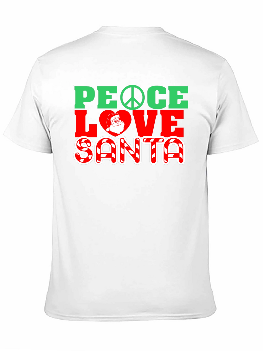Peace Love Santa Christmas Graphic T-Shirt