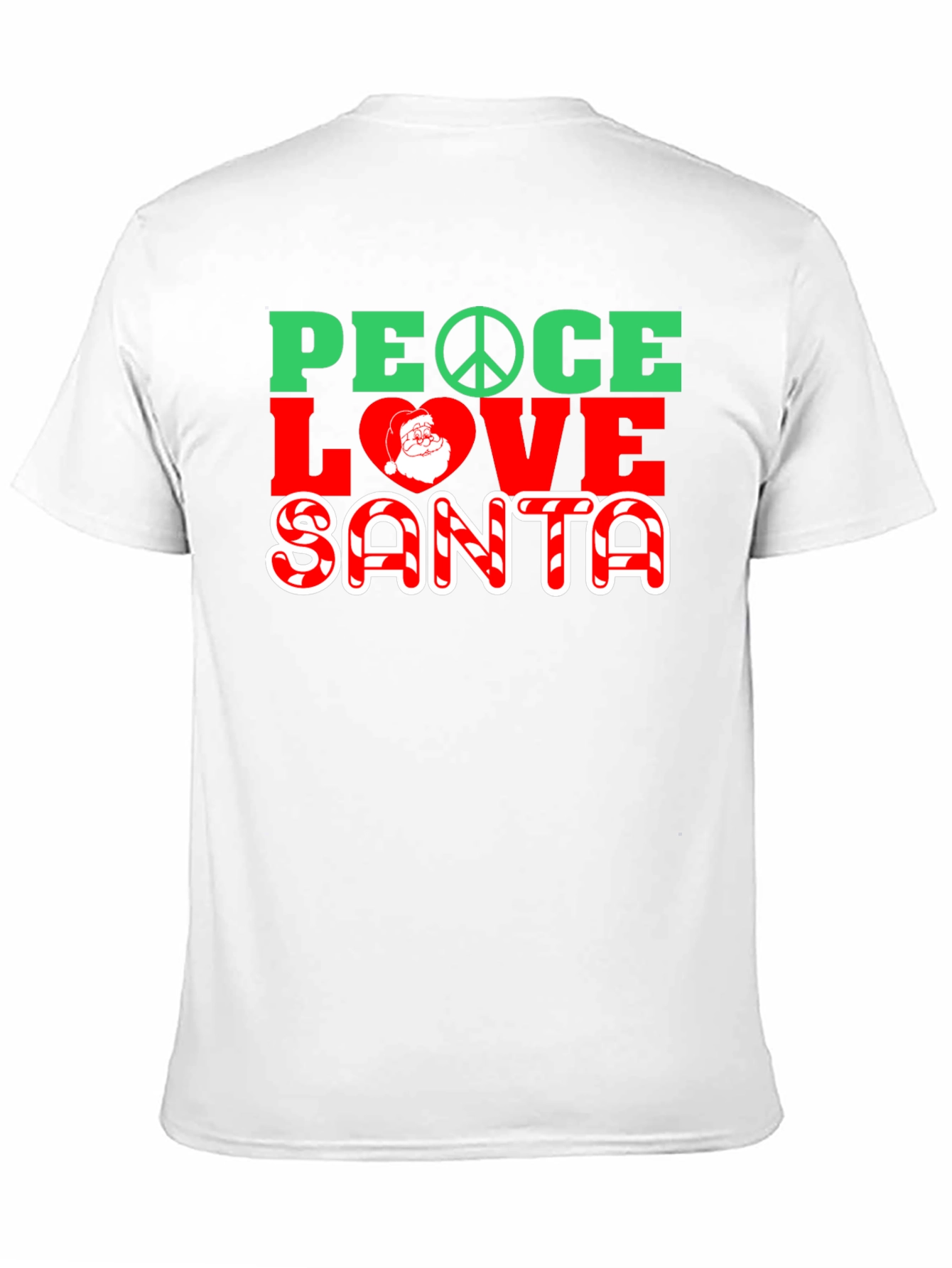 Peace Love Santa Christmas Graphic T-Shirt