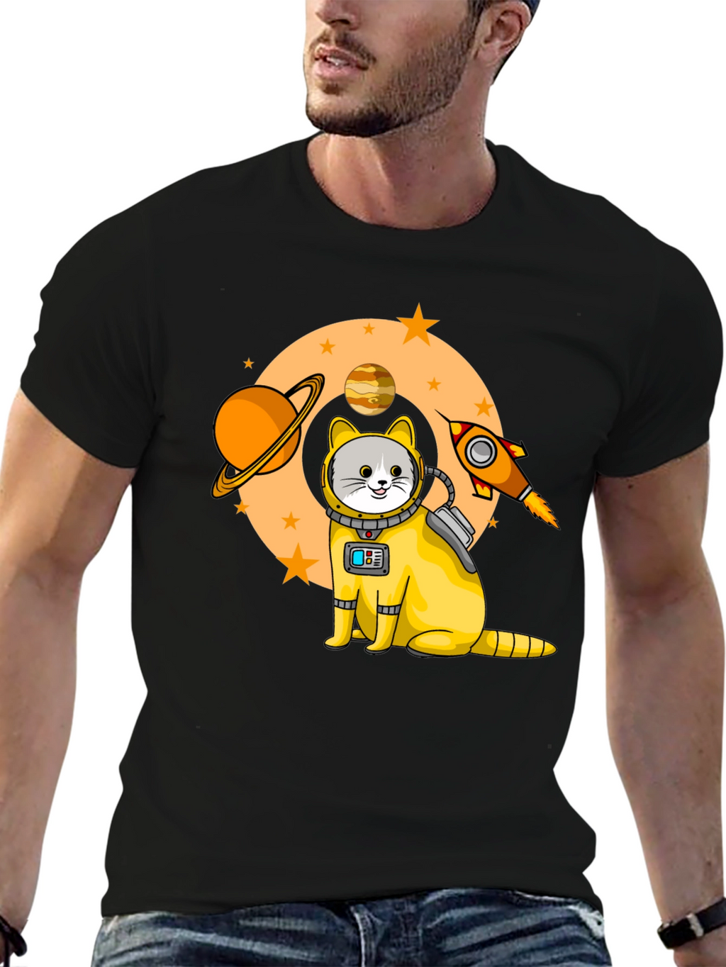 Astronaut Cat T-Shirt - Space Explorer Tee