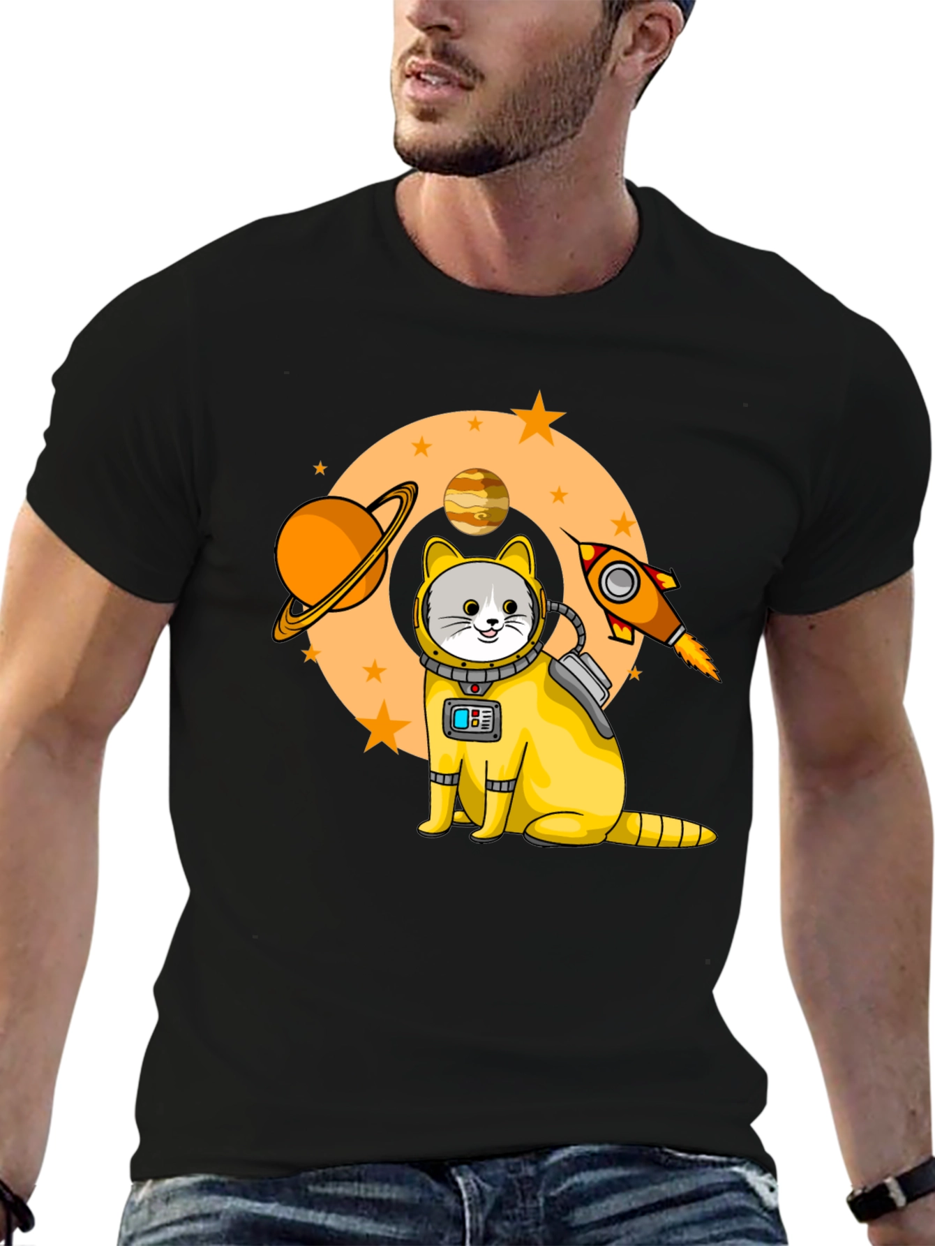 Astronaut Cat T-Shirt - Space Explorer Tee
