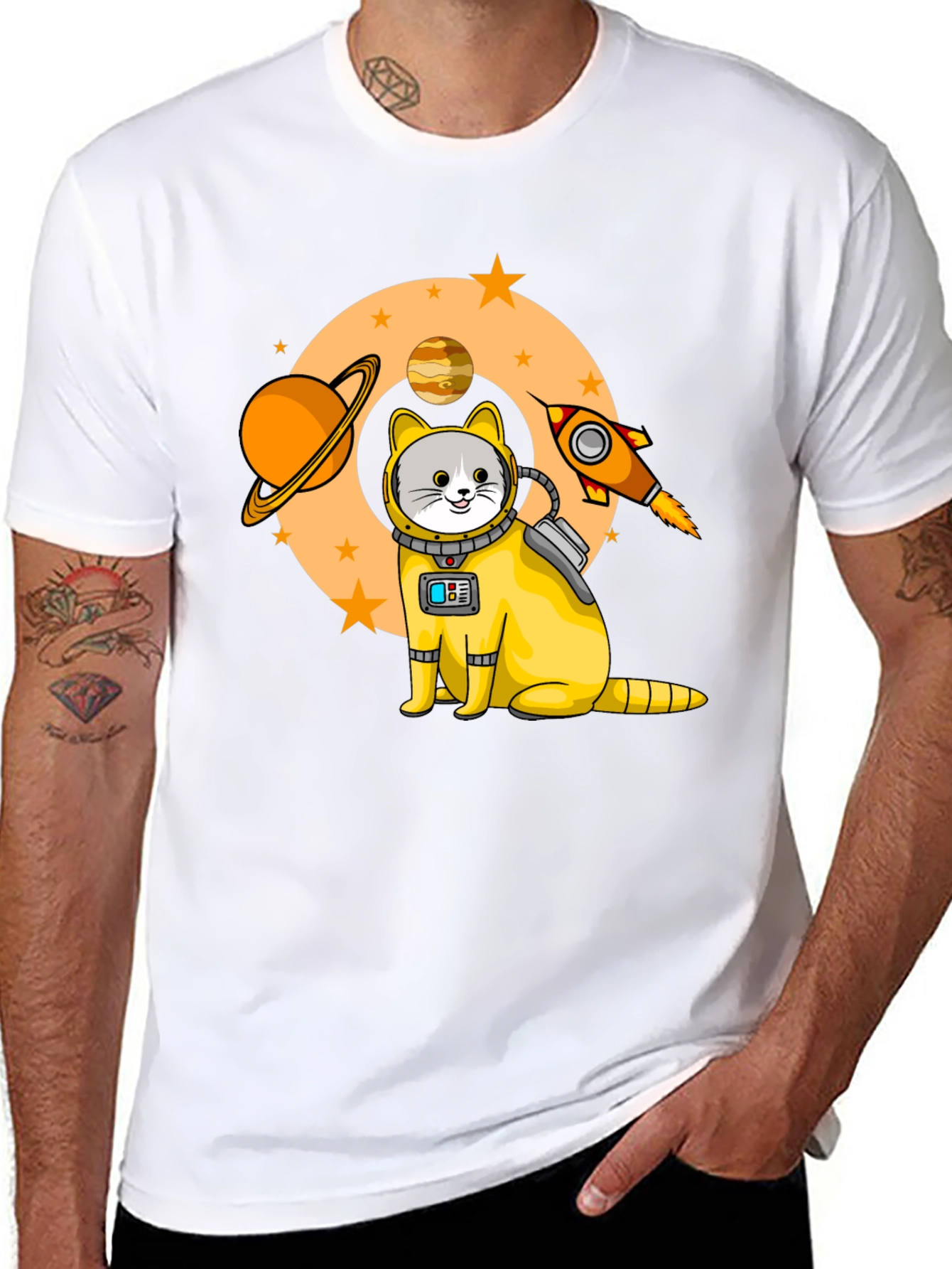 Astronaut Cat T-Shirt - Space Explorer Tee