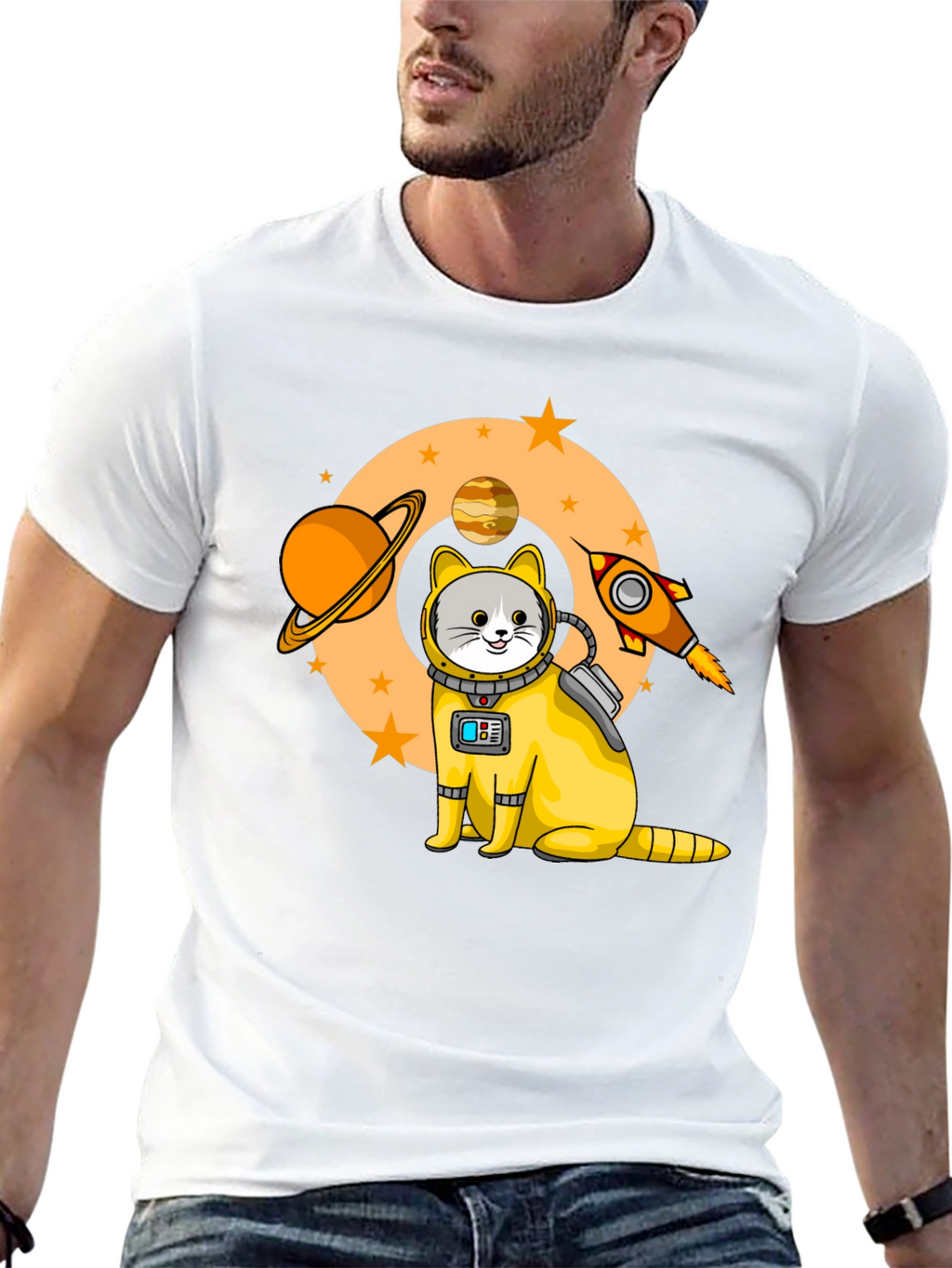 Astronaut Cat T-Shirt - Space Explorer Tee
