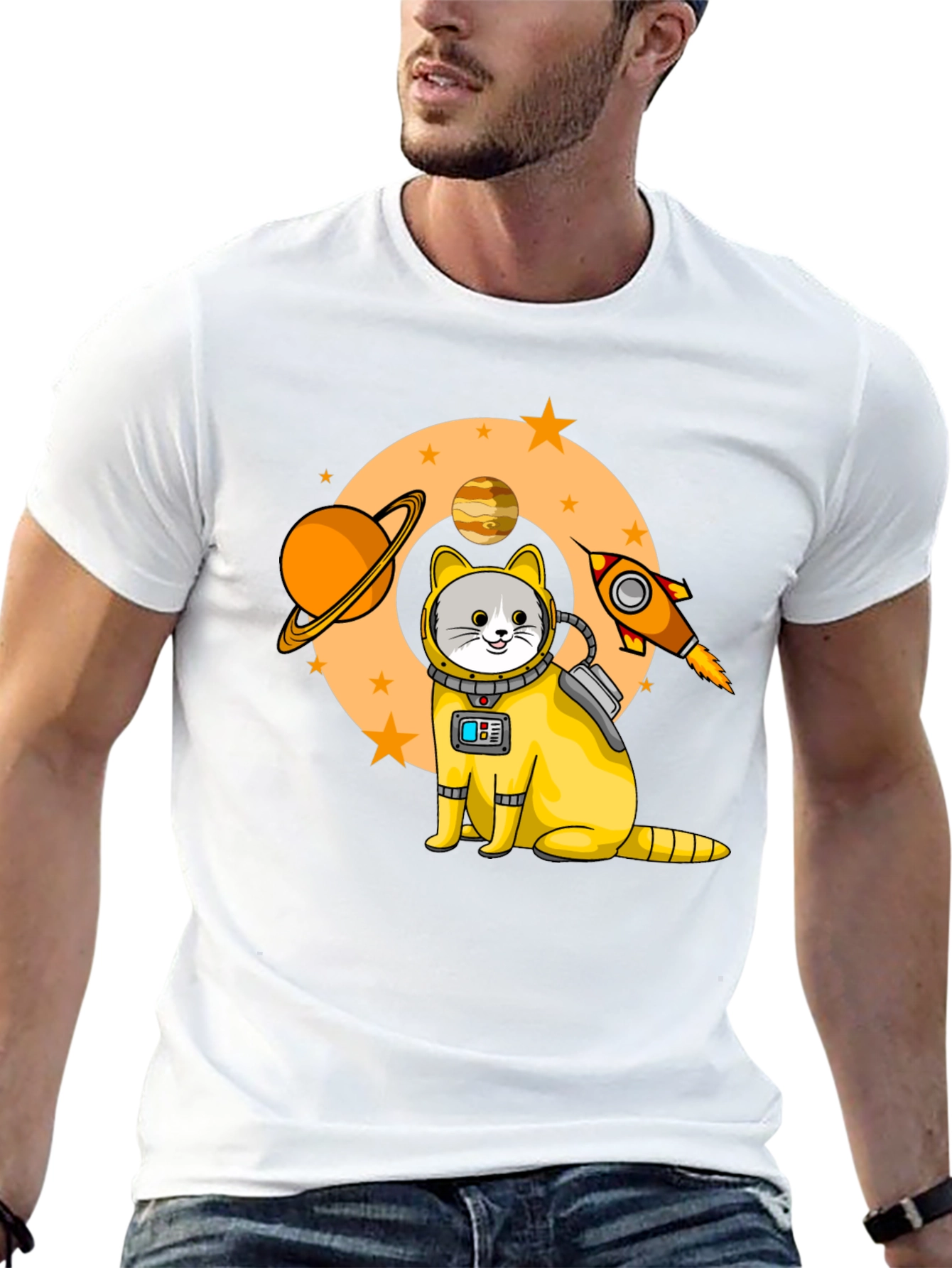 Astronaut Cat T-Shirt - Space Explorer Tee