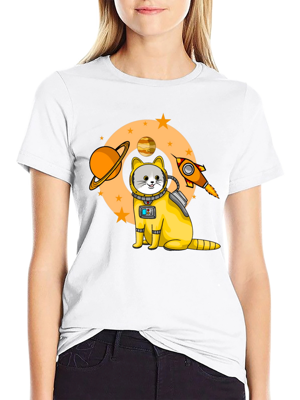 Astronaut Cat T-Shirt - Space Explorer Tee