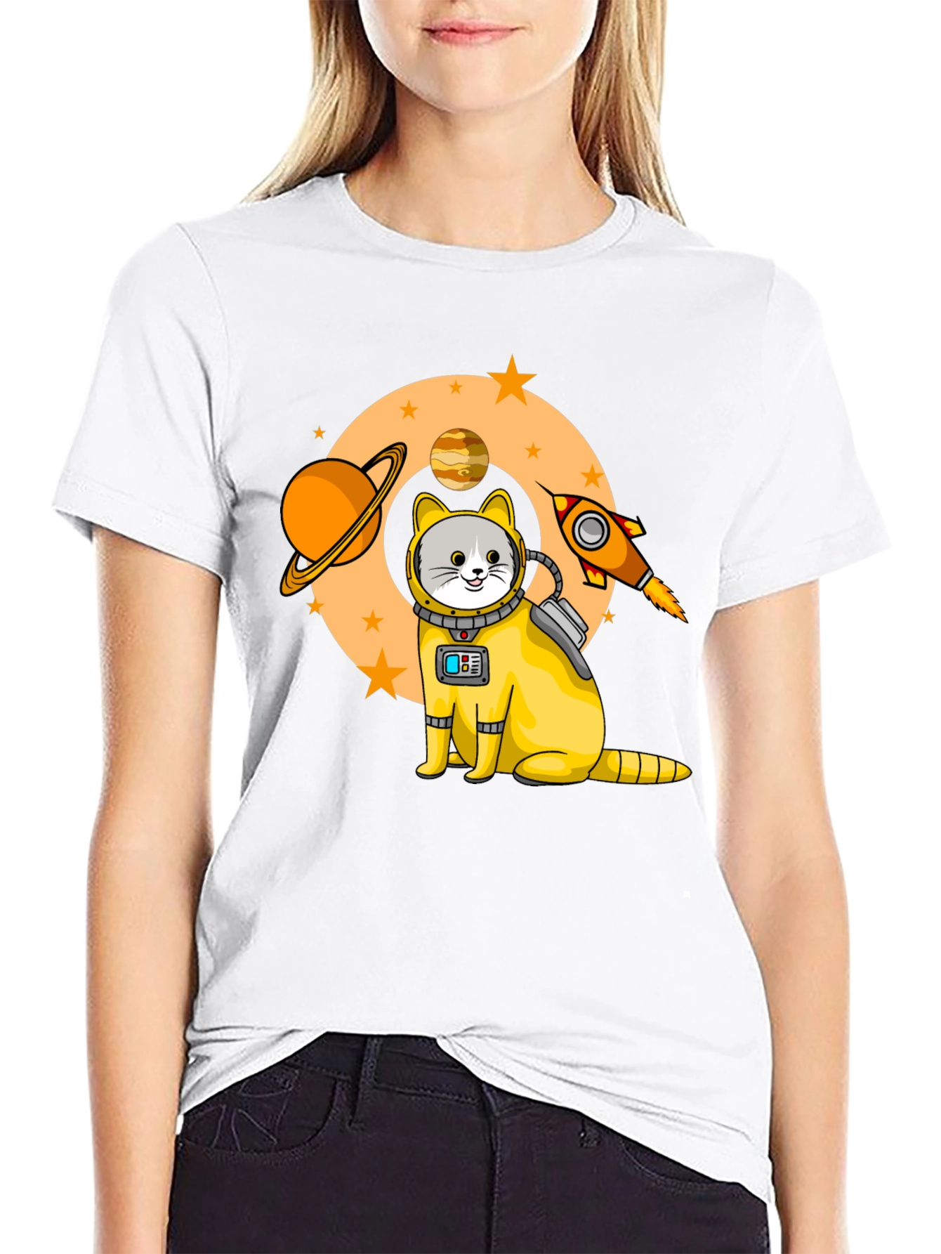 Astronaut Cat T-Shirt - Space Explorer Tee