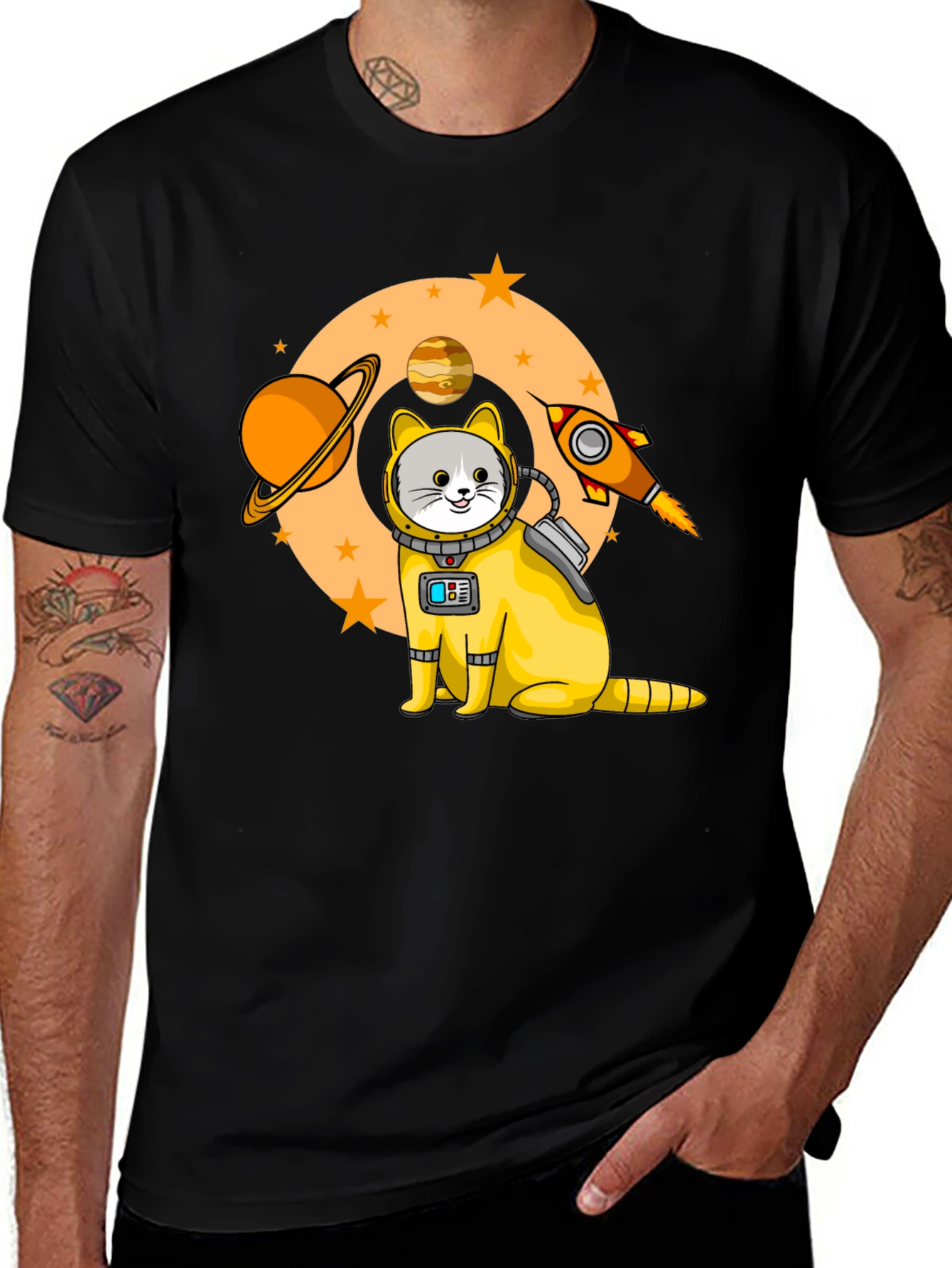 Astronaut Cat T-Shirt - Space Explorer Tee