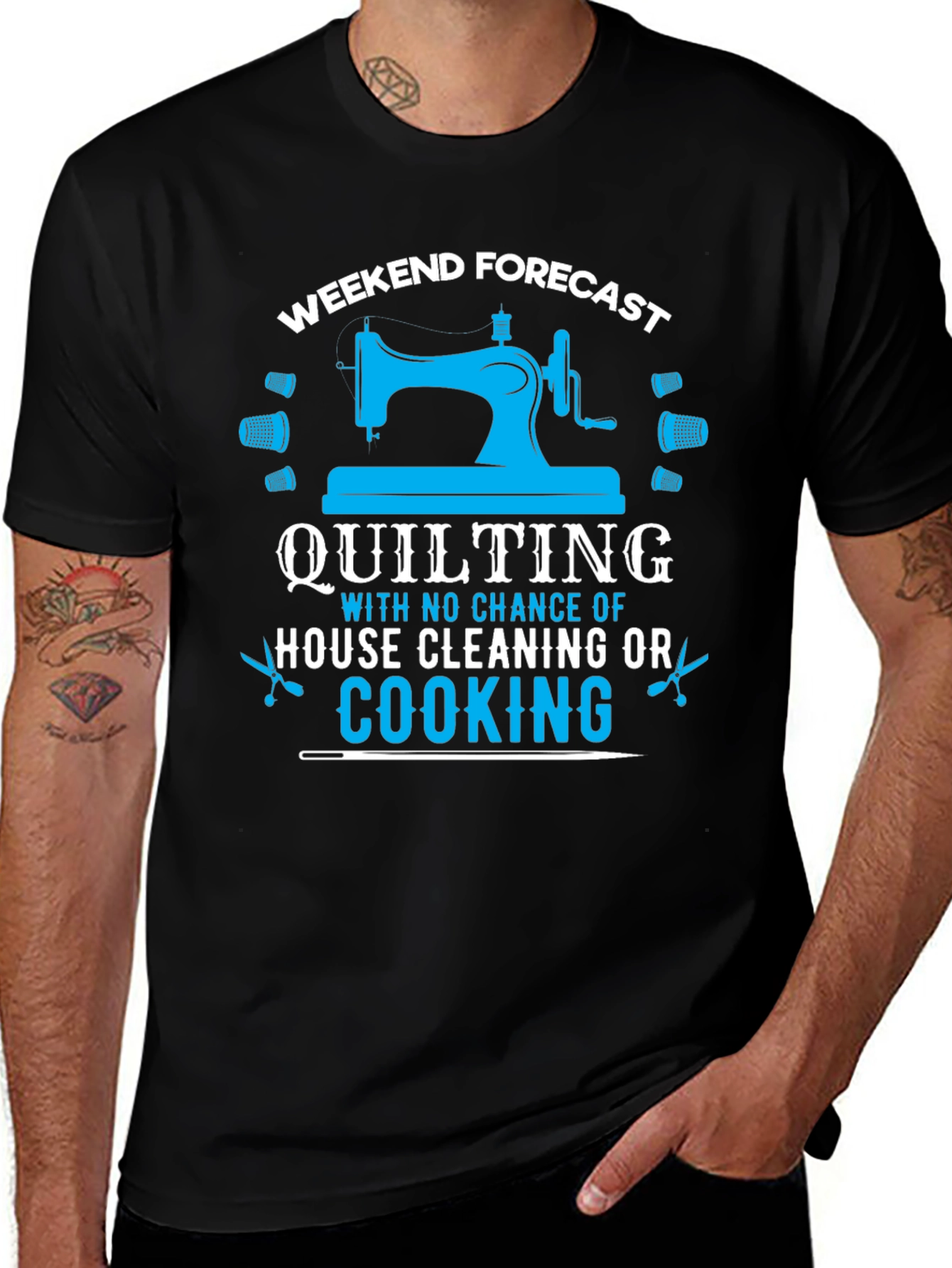 Weekend Quilting Forecast T-Shirt