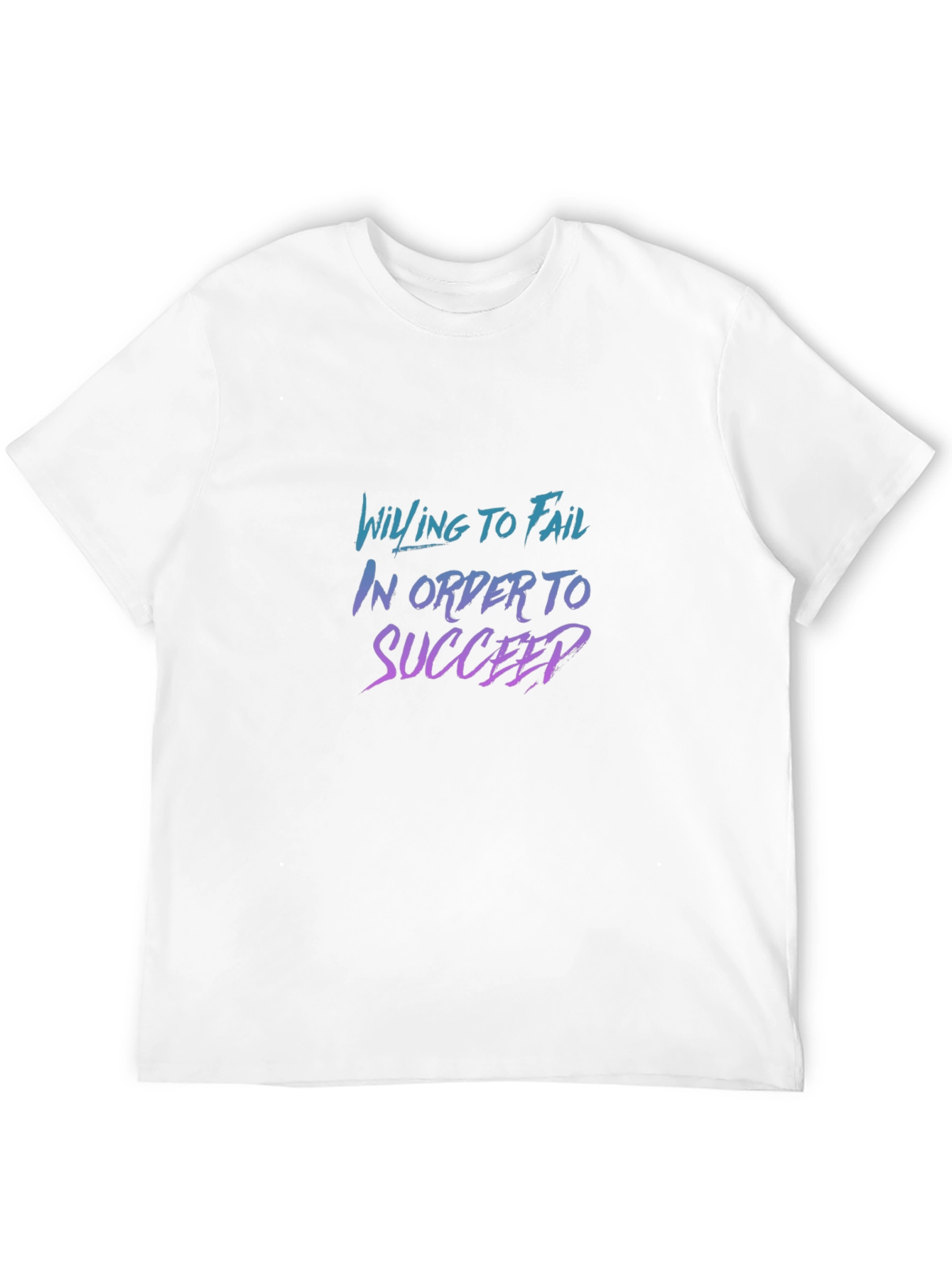 Willing to Fail Graphic Tee - Motivational Black T-Shirt