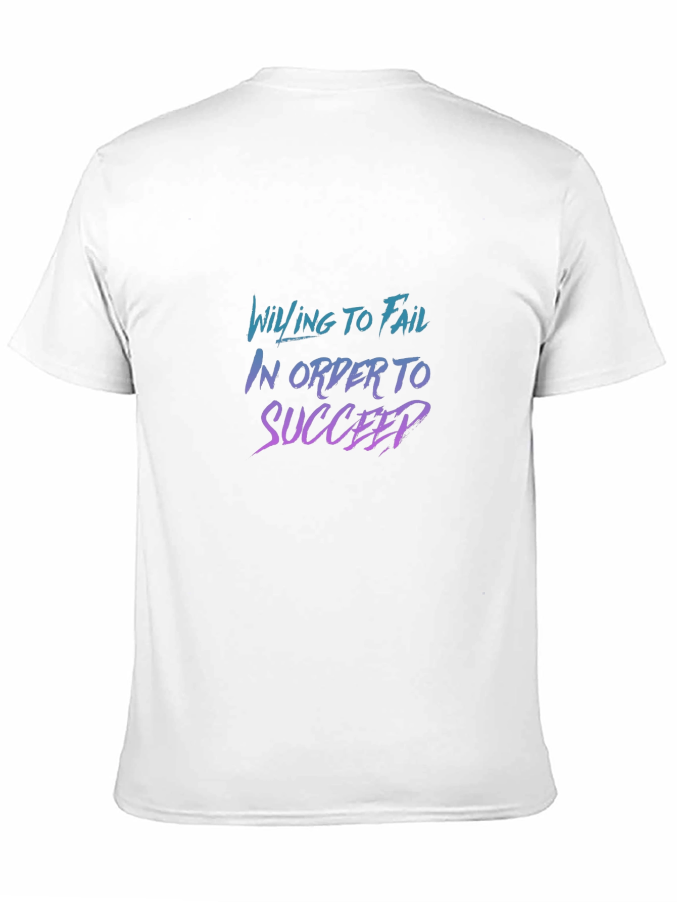 Willing to Fail Graphic Tee - Motivational Black T-Shirt