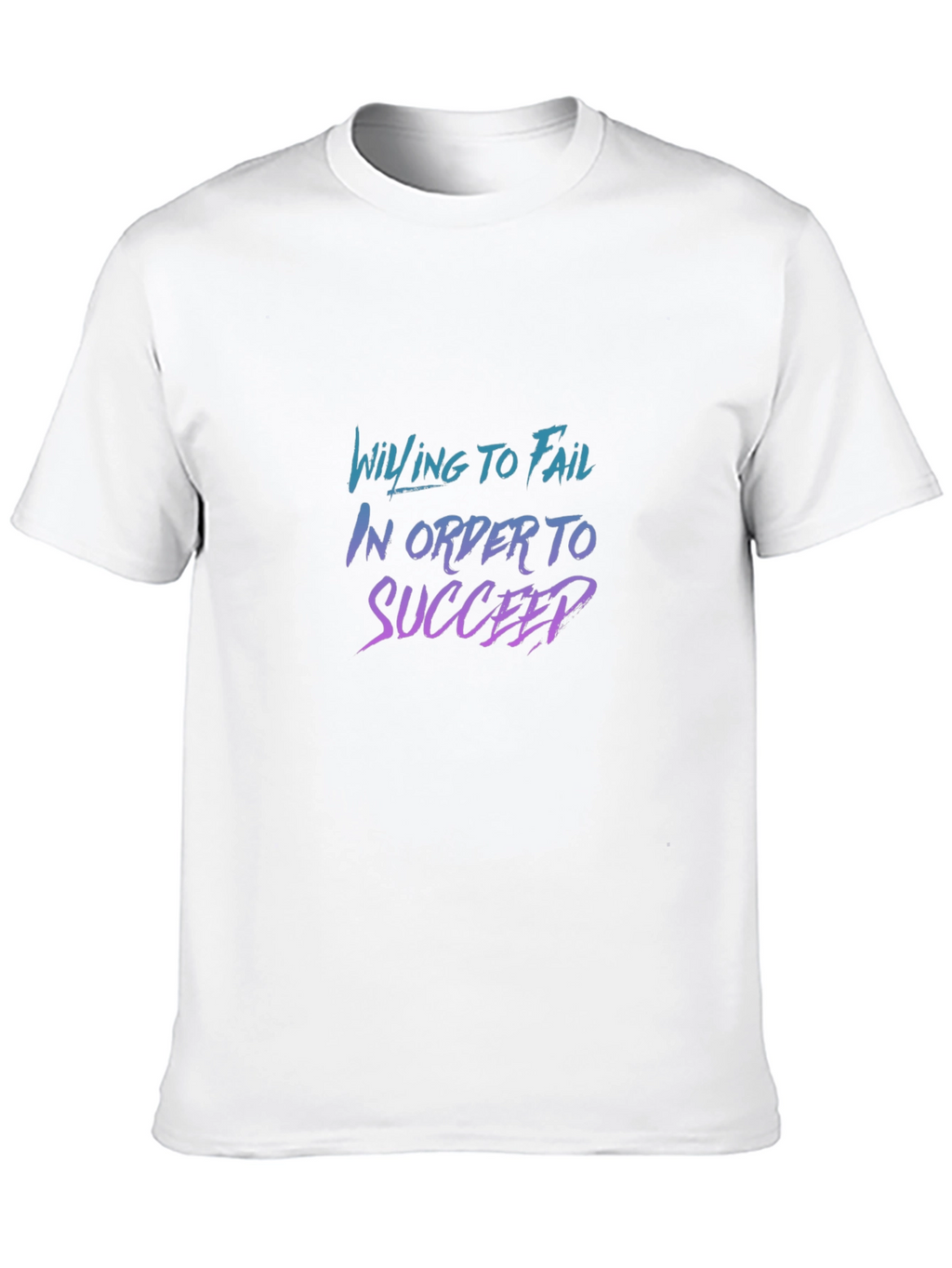 Willing to Fail Graphic Tee - Motivational Black T-Shirt