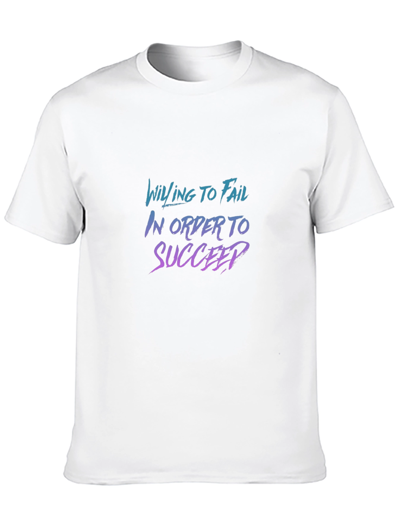 Willing to Fail Graphic Tee - Motivational Black T-Shirt