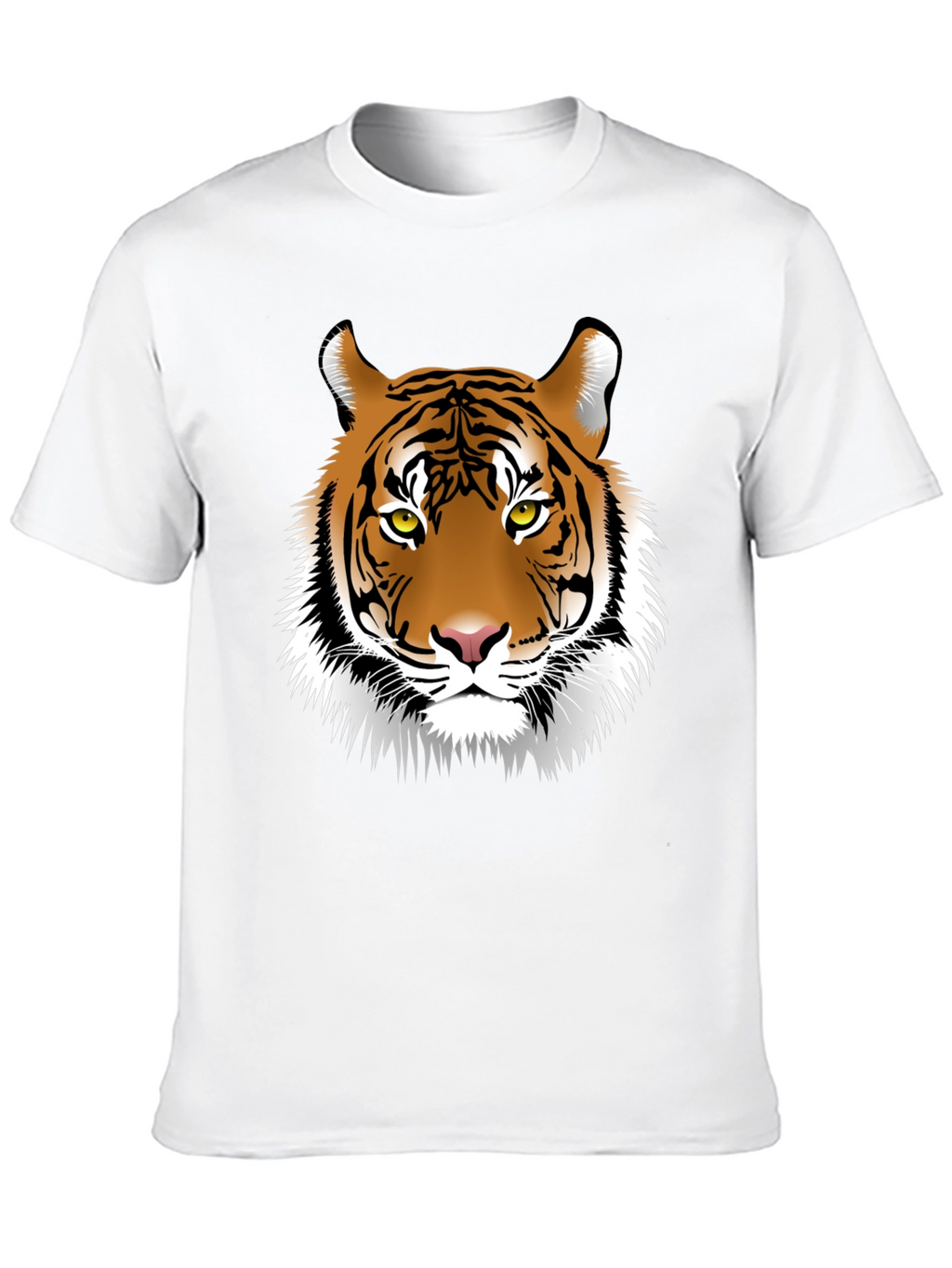 Tiger Graphic Print Black Mens T-Shirt