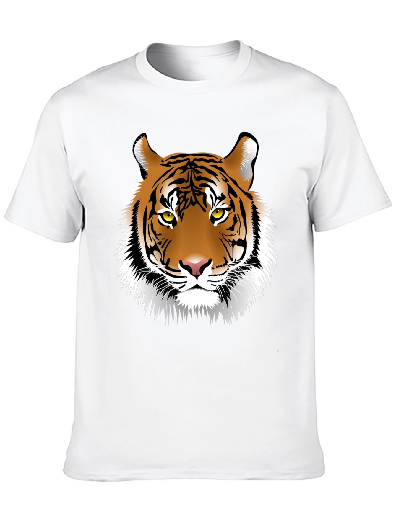 Tiger Graphic Print Black Mens T-Shirt