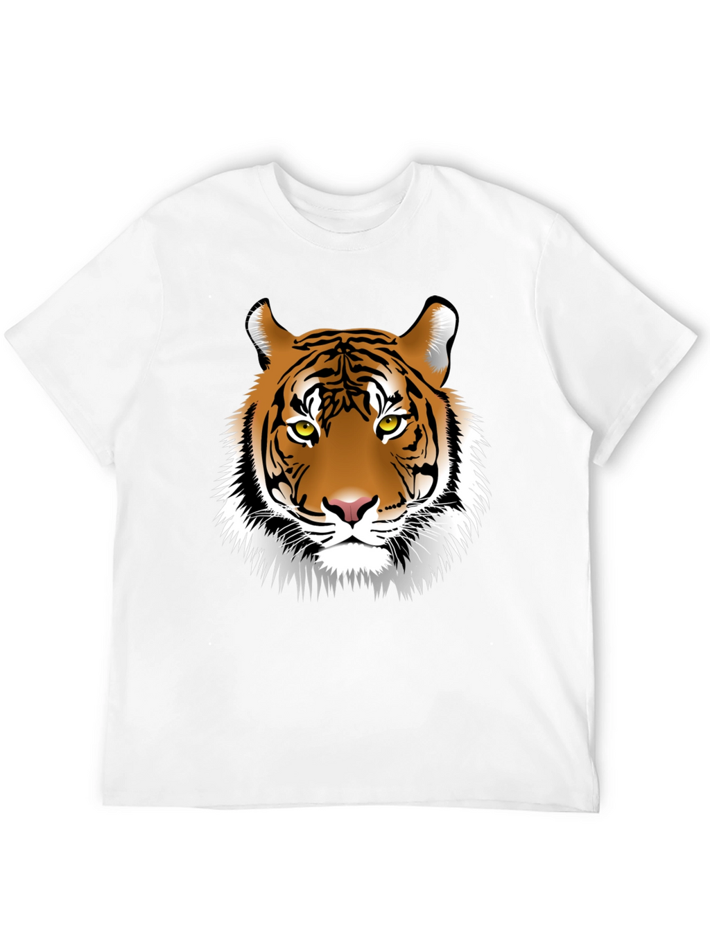 Tiger Graphic Print Black Mens T-Shirt