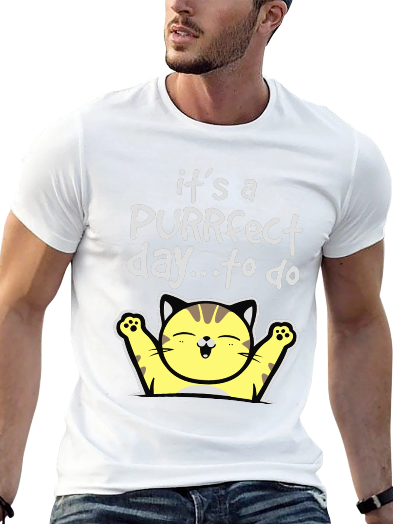 Purrfect Day Cat T-Shirt - Cute & Comfy