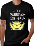 Purrfect Day Cat T-Shirt - Cute & Comfy
