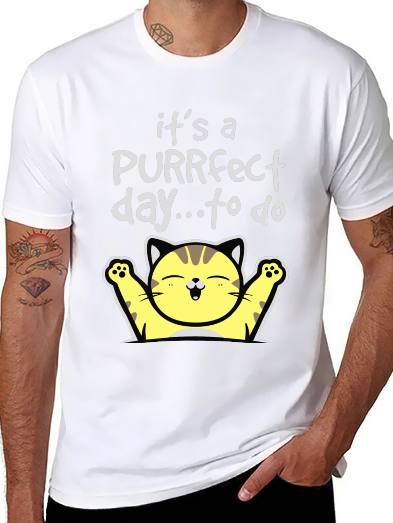 Purrfect Day Cat T-Shirt - Cute & Comfy