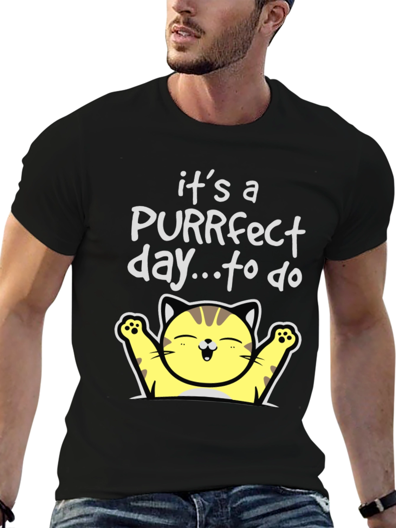 Purrfect Day Cat T-Shirt - Cute & Comfy