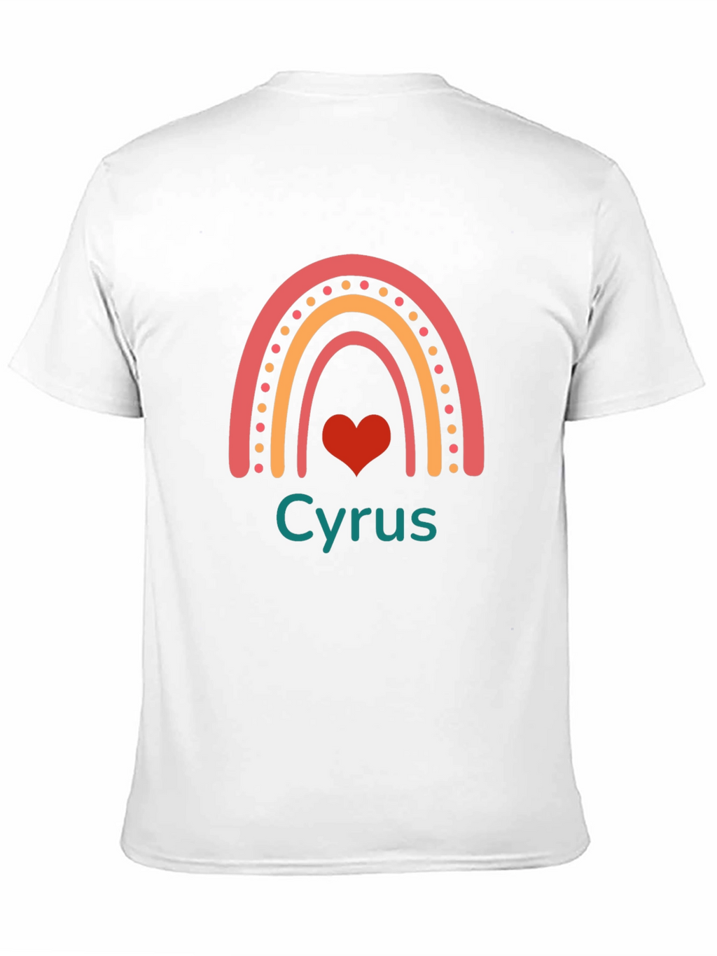 Cyrus Rainbow Heart Tee - Soft Black T-Shirt